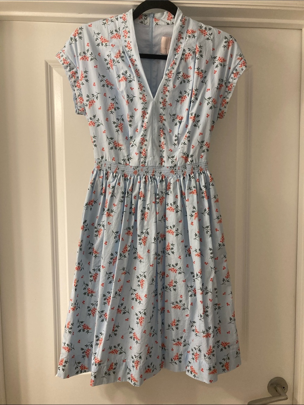 Gal Meets Glam Light Blue Floral V-Neck Dress